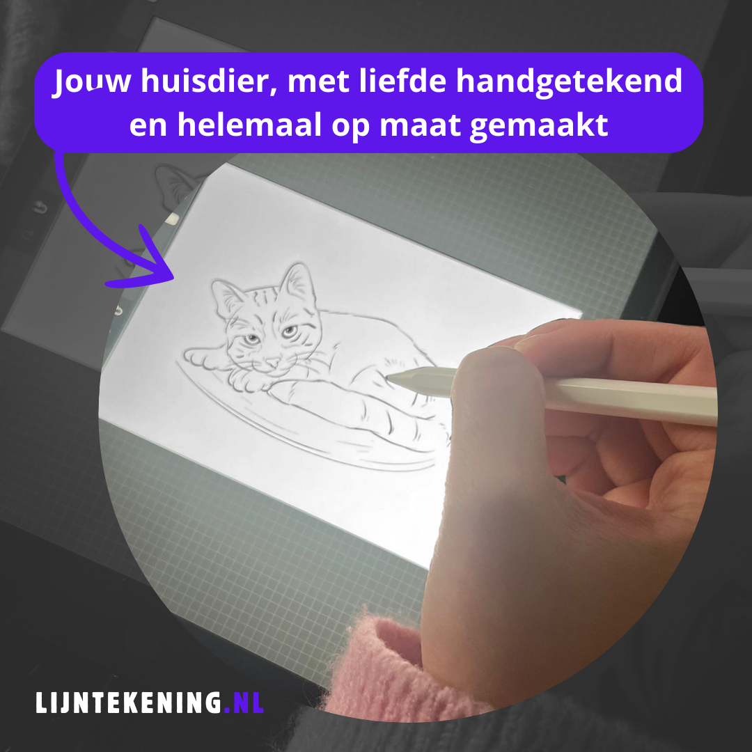 Waterverf Tekening Poster van Jouw Huisdier